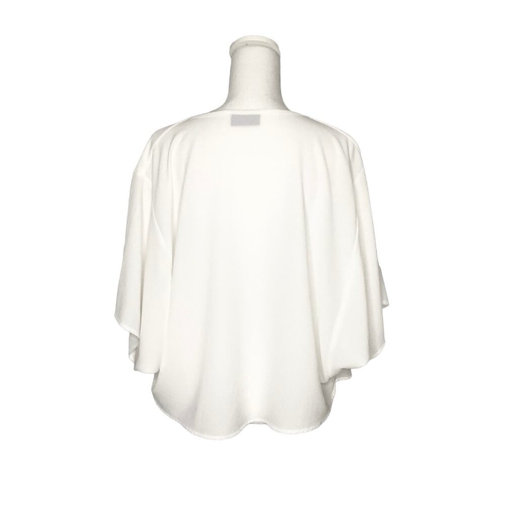 Vici Elton White Dolman Sleeve Drape Front Blouse Top Medium - Picture 3 of 5